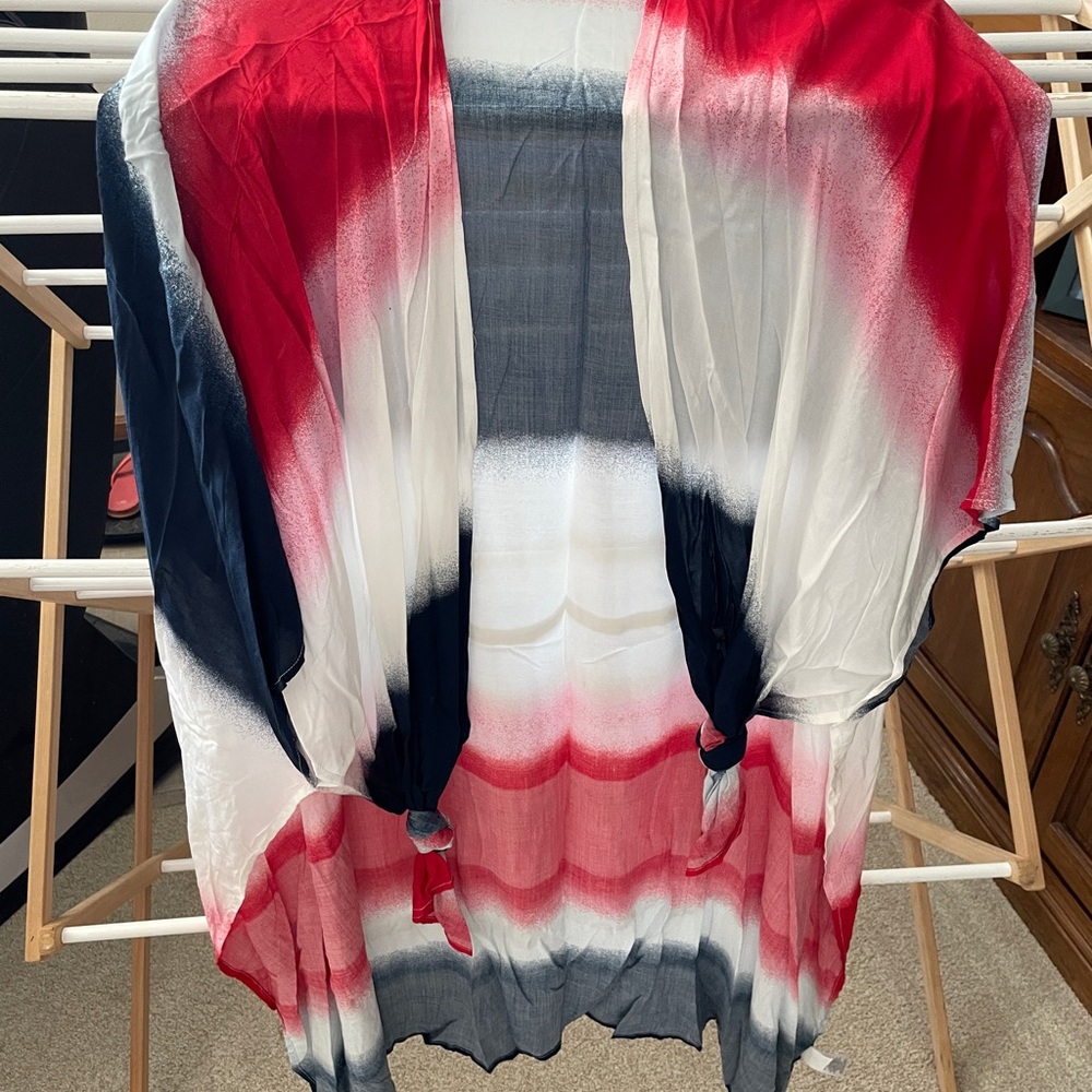 Maurices Red, White, and Blue Ombre wrap